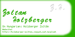 zoltan holzberger business card